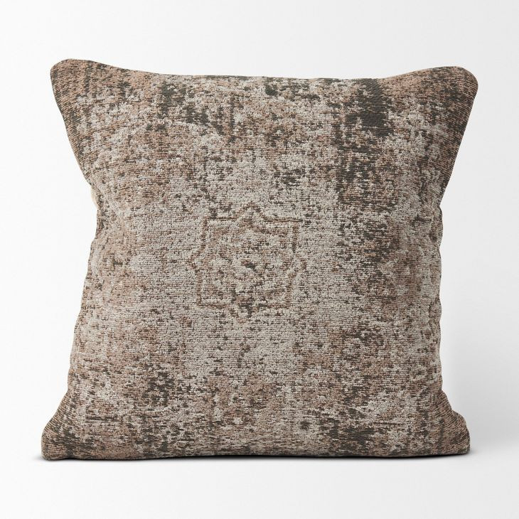 Khloe Taupe Square Pillow Cover