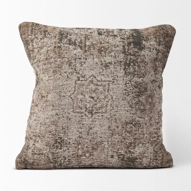 Khloe Taupe Square Pillow Cover