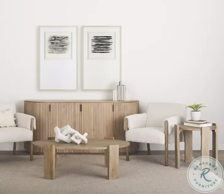 Evelyn Light Brown Round Side Table