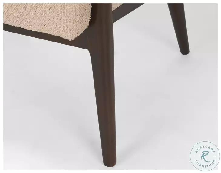 Argent Beige Boucle Accent Chair