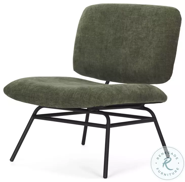 Nora Forest Green Fabric Accent Chair