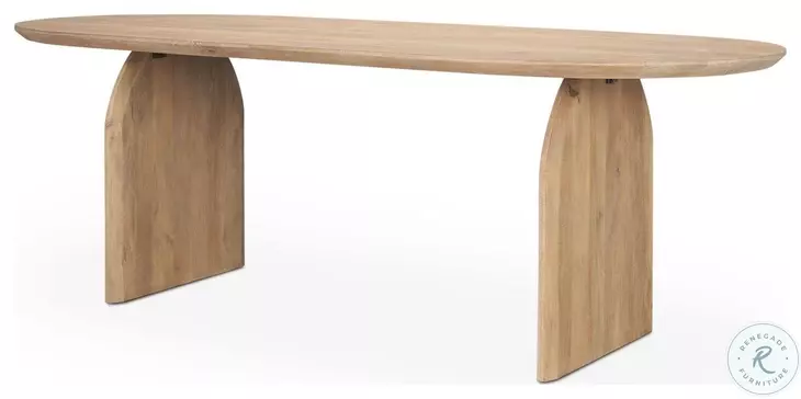 Isla Light Brown Oval Dining Table