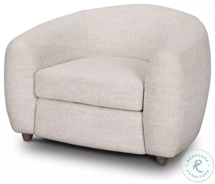 Valentina Oatmeal Curved Accent Chair