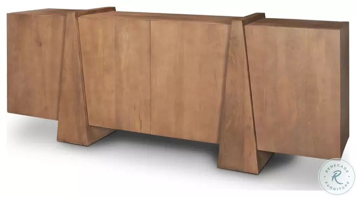 Eula Medium Brown 4 Door Sideboard