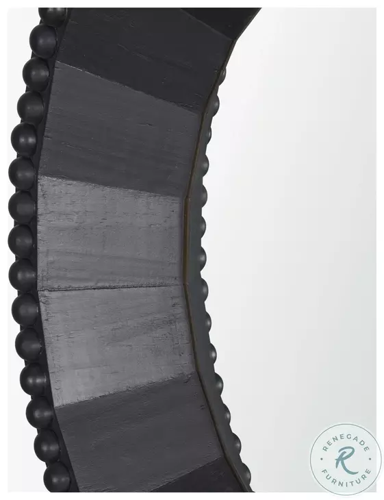 Ranela Black Beaded Wooden Wall Mirror