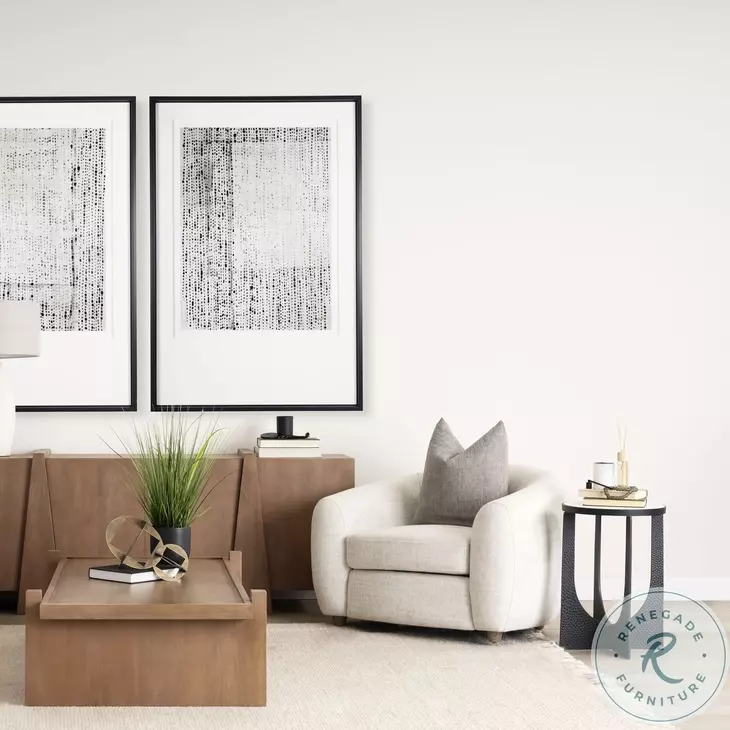 Preston White Marble And Matte Black Metal Accent Table