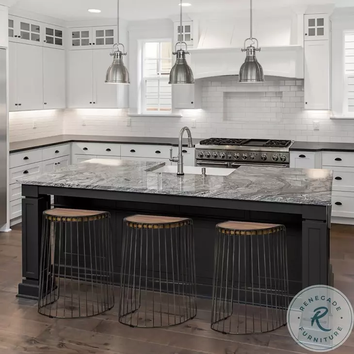 Seagram Brown Wood And Black Metal Counter Height Stool