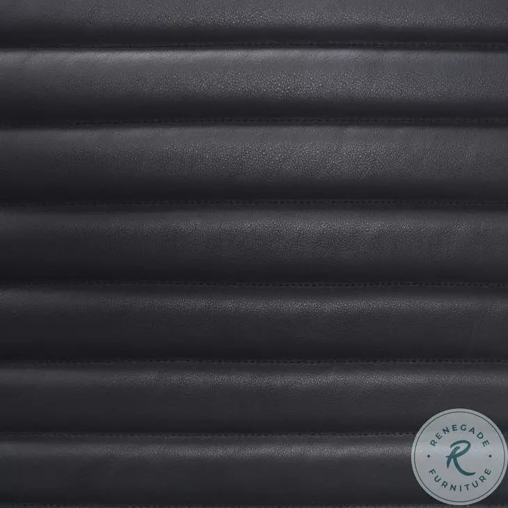 Grosjean Black Leather Accent Chair