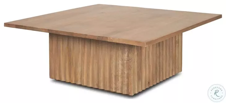 June Light Brown Wood Square Occasional Table Set