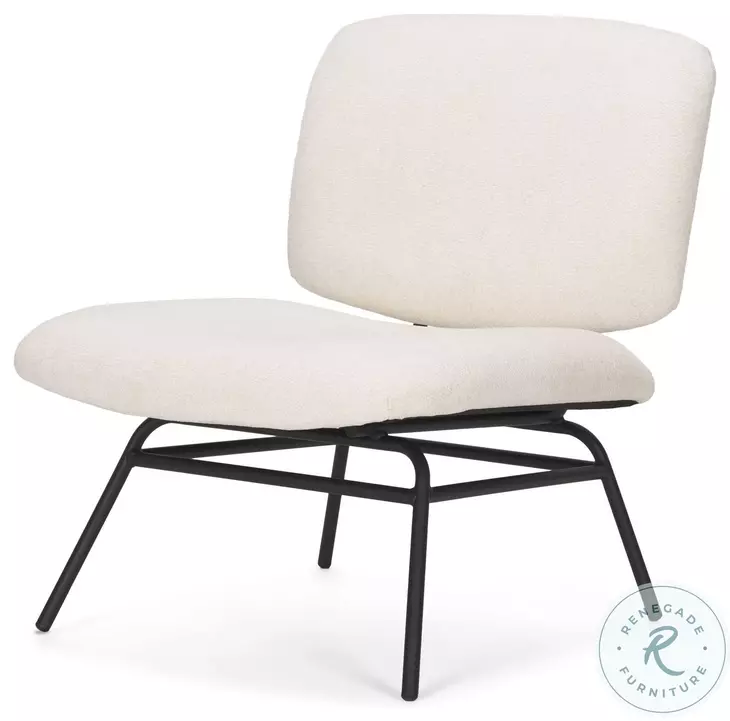 Nora Cream Fabric Accent Chair