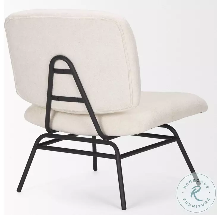Nora Cream Fabric Accent Chair