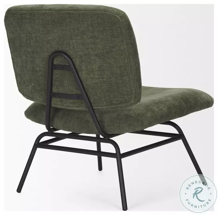 Nora Forest Green Fabric Accent Chair