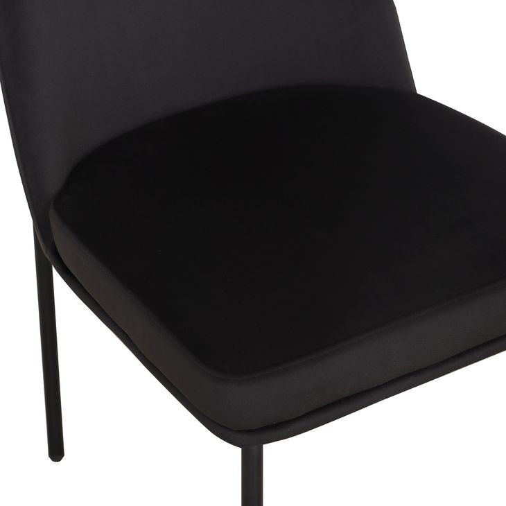 Sydney Black Performance Fabric Upholstered Dining Chair Set of 2