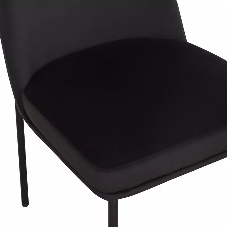 Sydney Black Performance Fabric Upholstered Dining Chair Set of 2