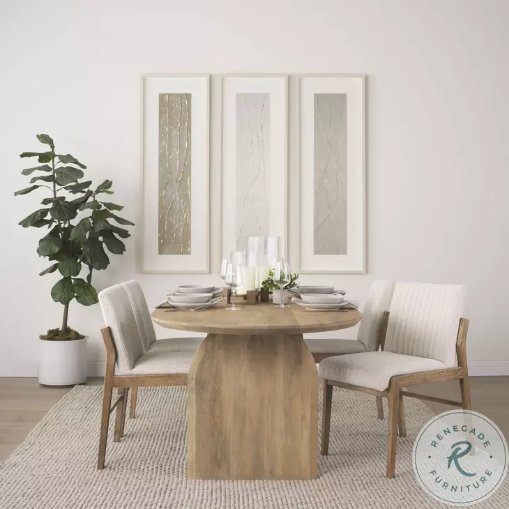 Isla Light Brown Oval Dining Table