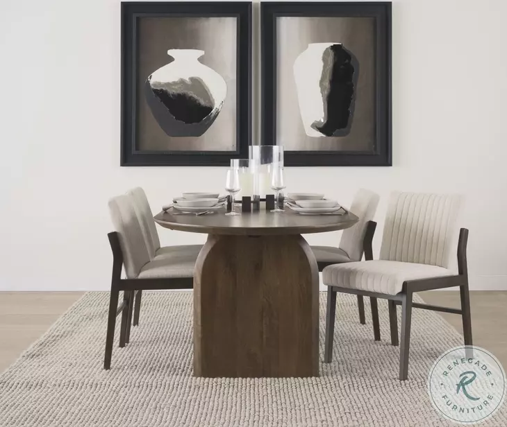 Tahoe Cream And Dark Brown Wood Dining Chair