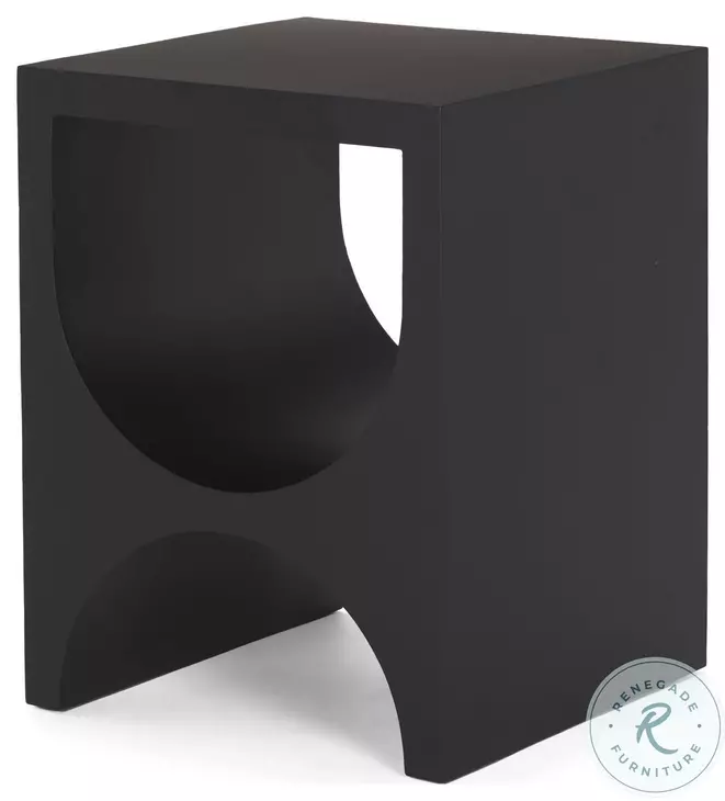 Sobi Matte Black Square Side Table