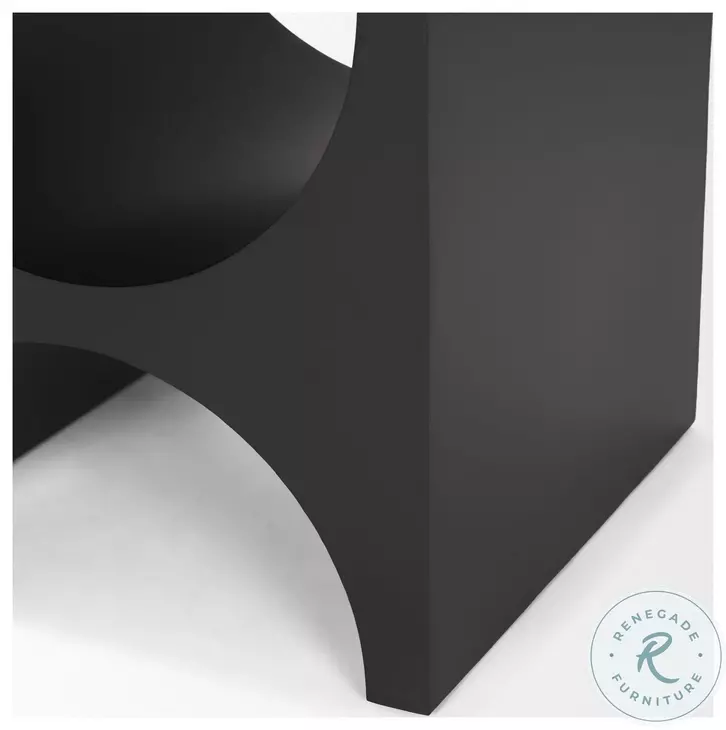 Sobi Matte Black Square Side Table