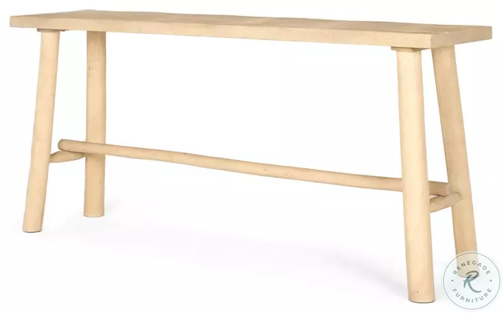 Light Brown Wooden Craftsman Console Table