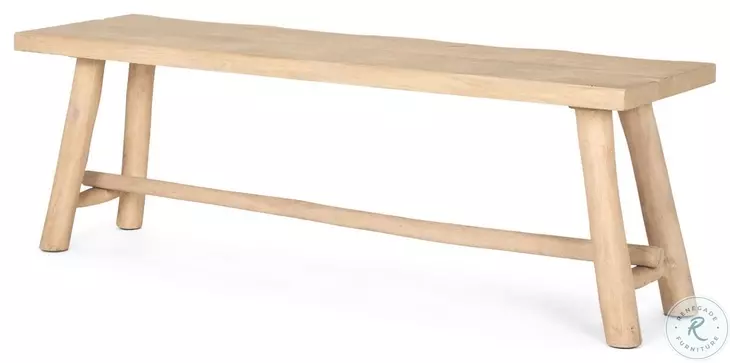 Light Brown Wooden Craftsman Bench
