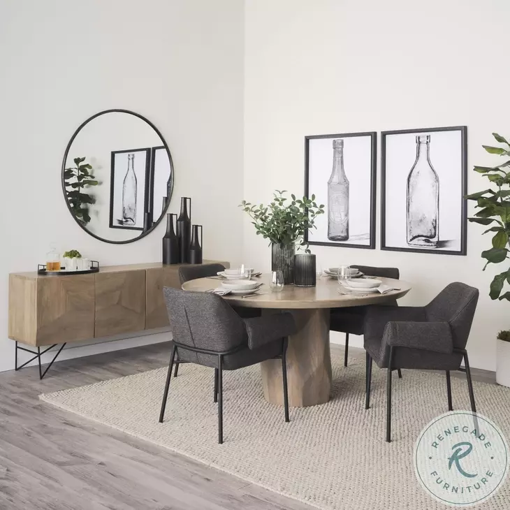 Brently Gray Fabric Dining Chair