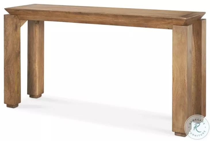 Sapphira Brown Wood Console Table