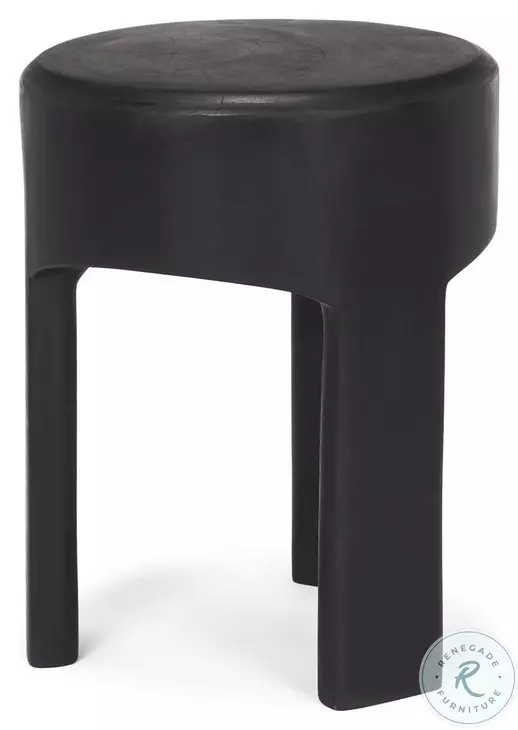 Riya Black Solid Wood Stool