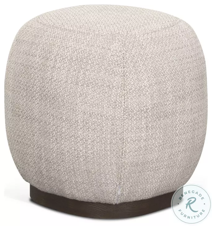 Siren Gray Fabric Accent Stool