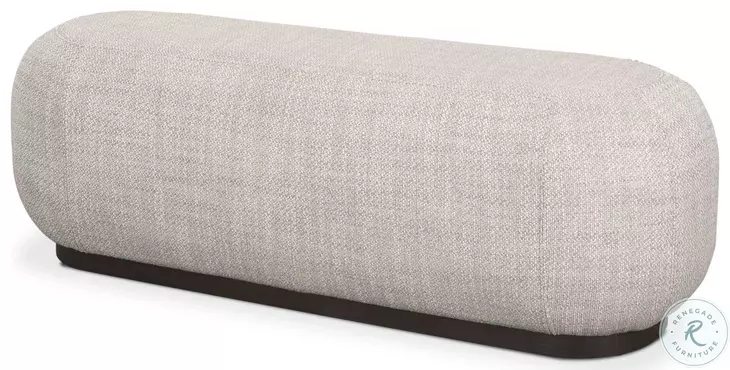 Siren Gray Fabric Bench