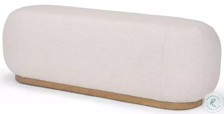 Siren Cream Fabric Bench