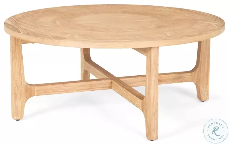 Taylin Light Brown Wood Round Coffee Table