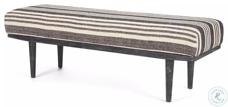 Shae Cream Fabric Bench