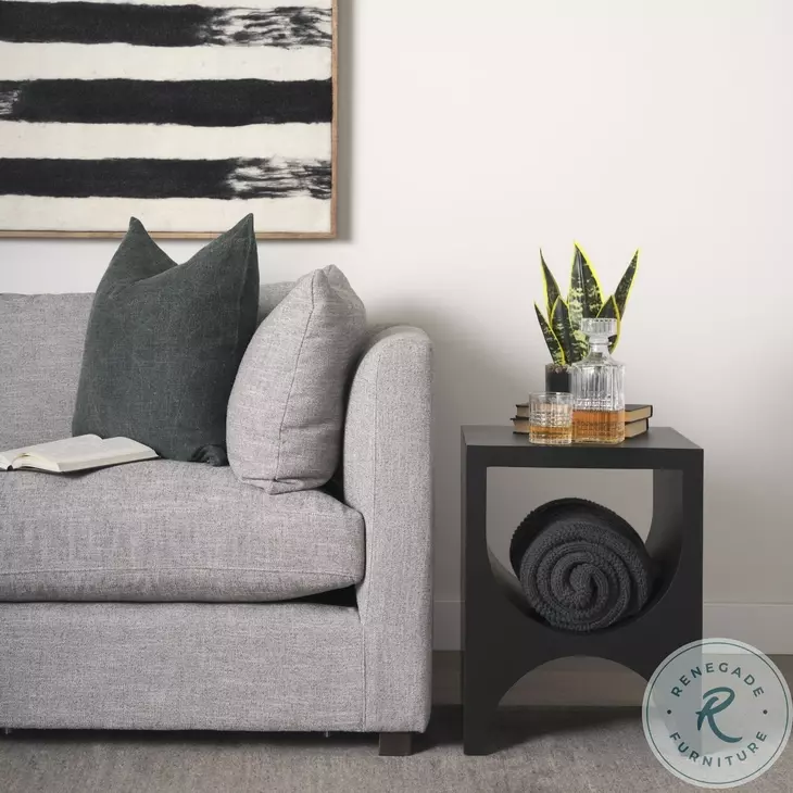 Sobi Matte Black Square Side Table