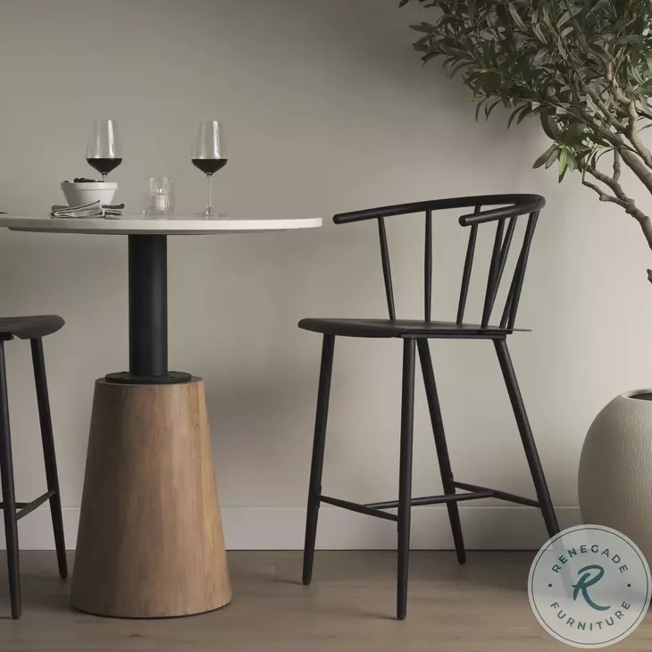 Colin Black Metal Counter Height Stool