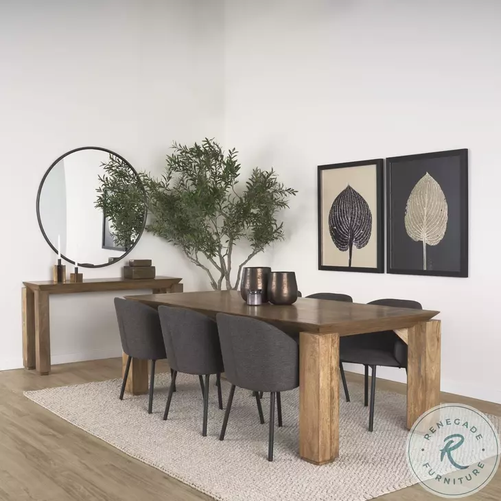 Sapphira Brown Wood Console Table