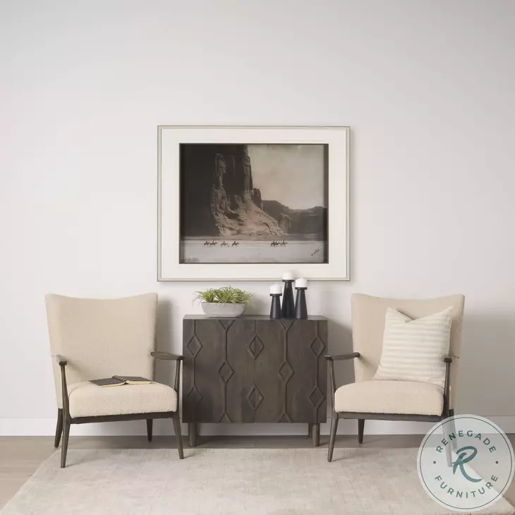 Argent Beige Boucle Accent Chair