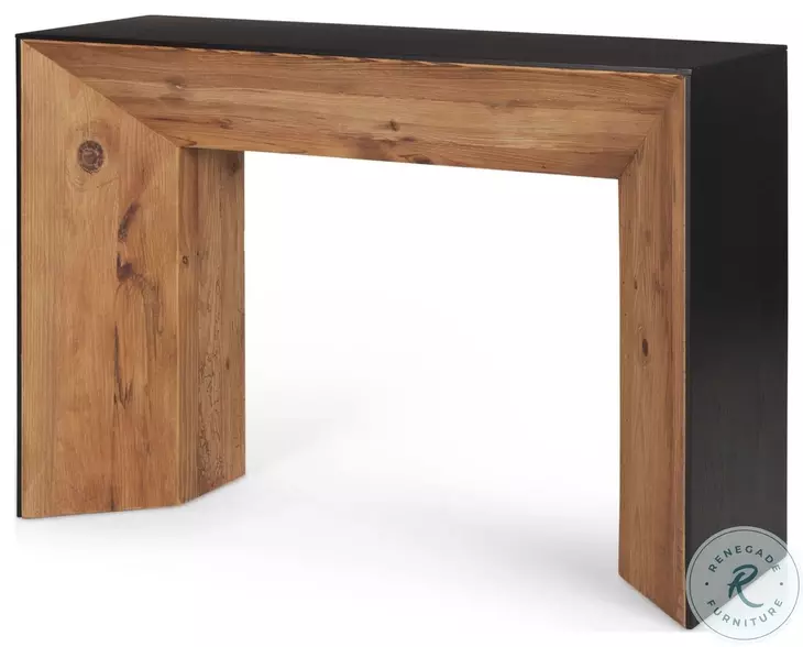 Tabor Black Oak And Natural Wood Console Table