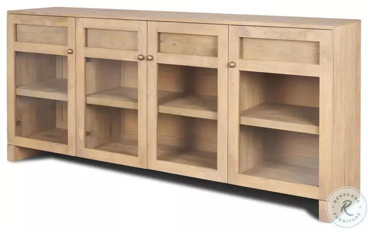 Suri Light Brown Glass Door Sideboard
