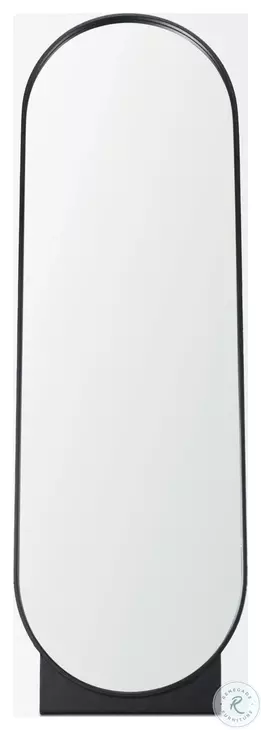 Tillie Oblong Matte Black Metal Standing Floor Mirror
