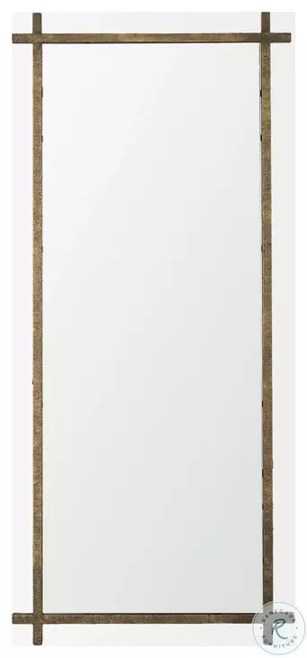 Tori Textured Gold Metal Cross Frame Wall Mirror