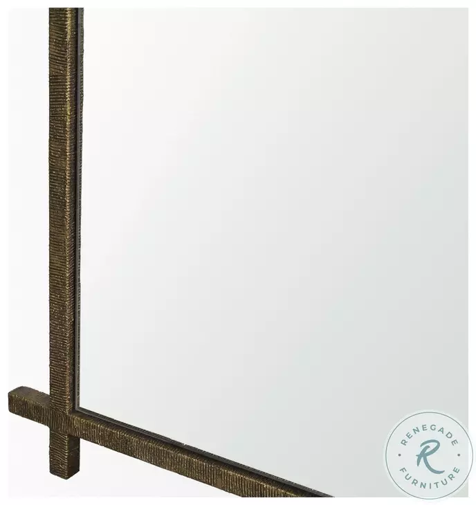 Tori Textured Gold Metal Cross Frame Wall Mirror