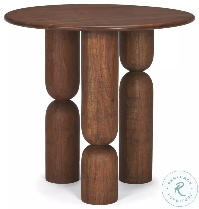 Sonel Medium Dark Brown Acacia Wood Foyer Table