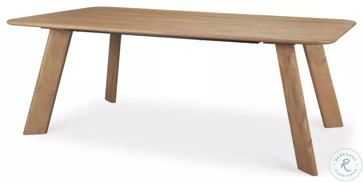 Welborn Light Brown Wood Rectangular 84" Dining Table