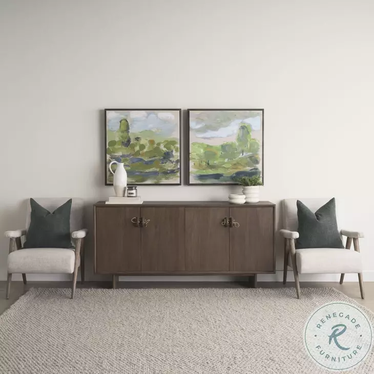Nico Oatmeal Fabric Accent Chair