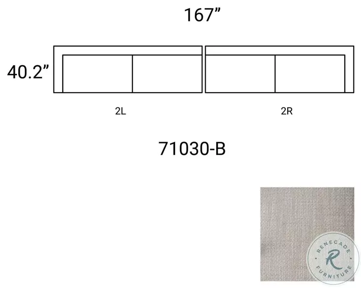 Warner Gray Modular 2 Piece Sectional