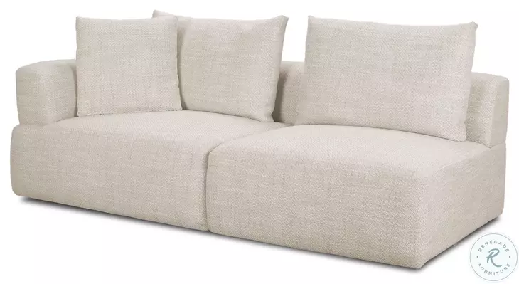 Warner Oatmeal Performance Fabric Modular Sectional