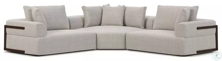 Warner Gray 3 Piece LAF Sectional