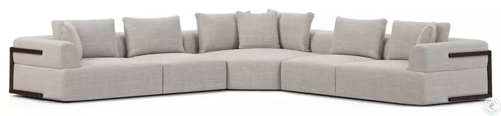 Warner Gray 5 Piece Sectional