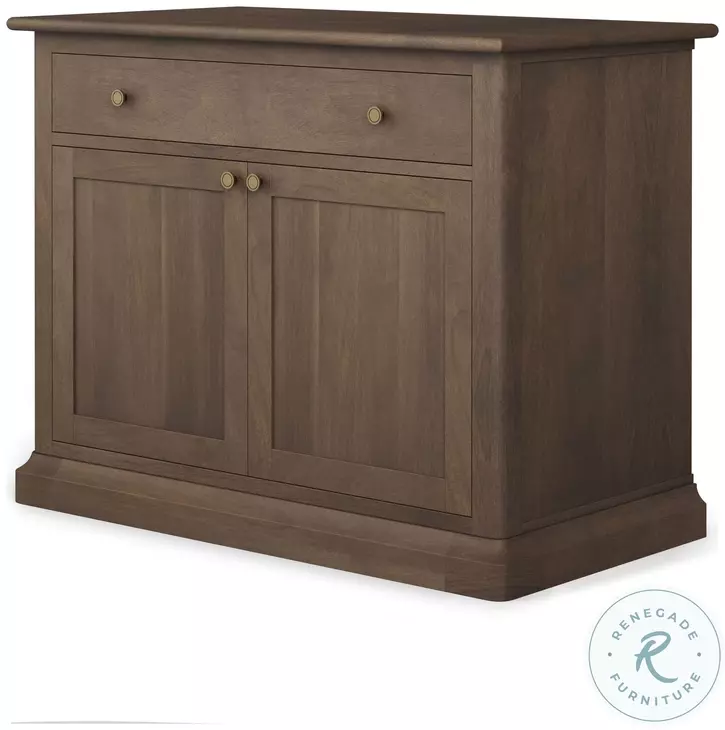 Braxton Dark Brown Solid Wood 2 Door Accent Cabinet