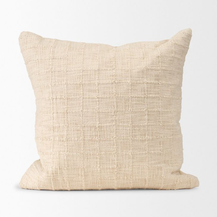 Jacory Cream Decorative Square Pillow Cover